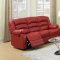 G949 Motion Sofa & Loveseat in Red Bonded Leather by Glory