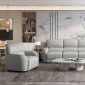 Edrice Sofa LV02200 in Ice Gray Leather by Mi Piace w/Options