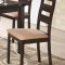 D6970DT Dining Set 5Pc in Dark Walnut w/D2443DC Chairs by Global