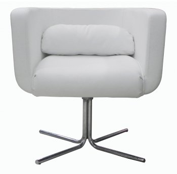 Maria Chair in White Leatherette by Whiteline Imports [WLCC-Maria White]