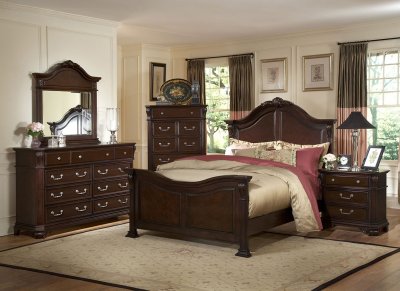 Emilie Bedroom Set 5Pc 1841 in Tudor Brown by NCFurniture