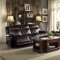 Wasola Motion Sofa 8414DBR in Dark Brown - Homelegance w/Options