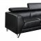 U8210 Sofa in Black PU by Global w/Options