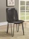 Chambler 130082 Set 4 of Dining Chairs in Charcoal Leatherette