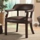 Brown Vinyl Classic Commercial Office Chair w/Nailhead Trim