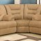 Beige Easy Rider Plush Fabric Modern Reclining Sectional Sofa