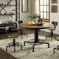 Fran Round Dining Table CM3373RT in Sand Black w/Options