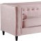 Taylor Sectional Sofa 643 in Pink Velvet Fabric by Meridian