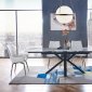 D2691DT Dining Table by Global w/Optional White Swivel Chairs