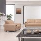 669 Sofa in Beige Leather by ESF w/Optional Loveseat & Chair