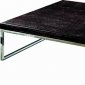 Wenge Finish Modern Coffee Table w/Chrome Legs