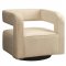 902427 Swivel Accent Chair Set of 2 in White Fabric by Coaster