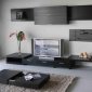 Wenge Finish Modern Expandable TV Stand w/3 Storage Drawers