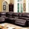 Estrella Sectional Sofa CM6131BR in Brown Leatherette