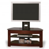 Mahogany Finish Wooden Base Contemporary Tv Stand