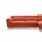 S266 Sectional Sofa in Orange Leather by Beverly Hills