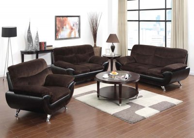 51275 Wilona Sofa Chocolate & Black by Acme w/Options