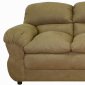 Mocha Fabric Contemporary Loveseat & Sofa Set w/Options