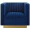 Sanguine Accent Chair in Navy Velvet by Modway