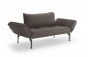 Zeal Sofa Bed in Dark Gray w/Matte Black Legs by Innovation