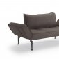 Zeal Sofa Bed in Dark Gray w/Matte Black Legs by Innovation