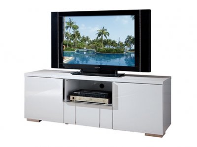 AV291-55 TV Stand in White High Gloss by Pantek w/Options