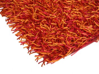 Modern Red-Orange Shaggy Rug [GRRU-Shag-RedOrange]