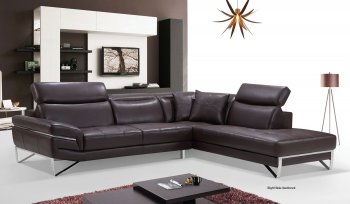 2194 Sectional Sofa in Brown Leather by ESF [EFSS-2194]