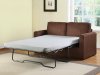 Chocolate Microfiber Modern Sofa w/Full Size Sleeper