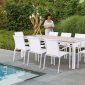 Timber Outdoor Dining Set 9Pc in White by Bellini