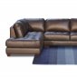 Mocca Top Grain Leather Modern Zen Sectional Sofa w/Options