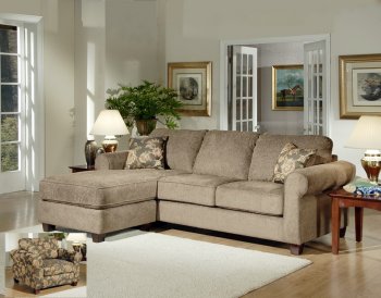 Tan Fabric Living Room Modern Sectional Sofa w/Optional Chair [CHFSS-SD-7704]