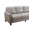 York Sofa in Taupe Leather by Beverly Hills w/Options