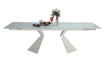 Tuscany Extendable Dining Table in White by Casabianca [CBDS-Tuscany White]