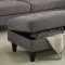 Nate Sofa 50240 in Gray Fabric by Acme w/Options