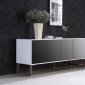 Cuadro Buffet High Gloss White by Casabianca w/Mirrored Glass