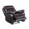 Perfiel Motion Sofa & Loveseat LV00066 Dark Brown Leather - Acme