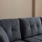 Mocca Sectional Sofa in Dupont Anthracite Fabric by Bellona