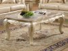 Taj Coffee Table in Antique White w/Genuine Marble & Options