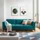 Chance Sofa in Teal Fabric by Modway w/Options