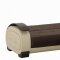 Brown Fabric & Beige Vinyl Two-Tone Modern Sofa Bed w/Options