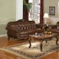 Liya Sofa in Brown Bonded Leather w/Optional Items