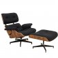 Zane Lounge Chair & Ottoman Set EL35BLW in Black by LeisureMod