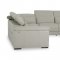 Palinuro Motion Sectional Sofa in Grey Full Leather by VIG