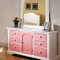 CM7916PW Aila Kids Bedroom in White & Pink w/Options