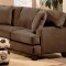 Bella Chocolate Fabric Sectional Sofa w/Optional Chair & Ottoman