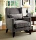 Tomar Accent Chair CM-AC6115 in Gray Flannelette