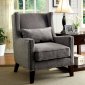 Tomar Accent Chair CM-AC6115 in Gray Flannelette