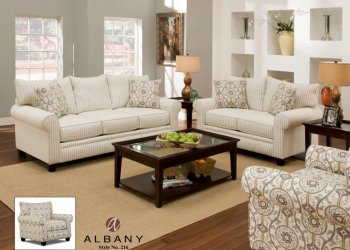 216 Sofa & Loveseat in Grey Fabric by Albany w/Options [ALS-216 Boulevard Grey]