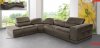 Brown Full Italian Leather Modern Stylish Sectional Sofa